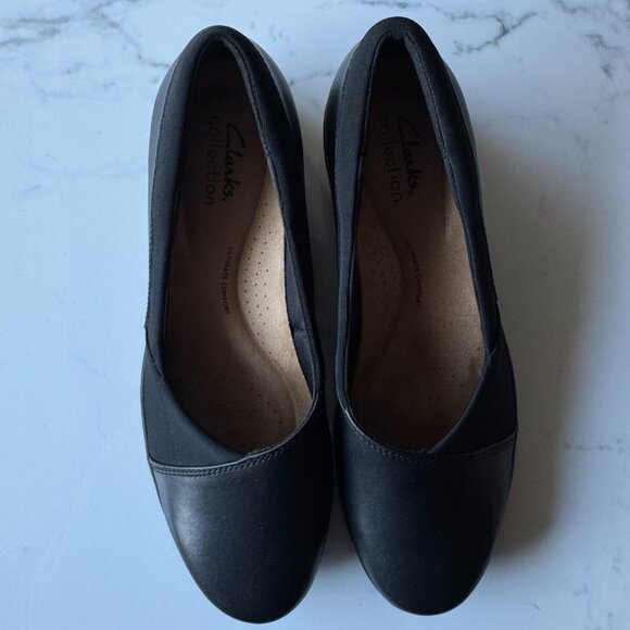 NWT Leather Clarks Suttyn Walk Wedge Slip-On - 10M - Picture 11 of 14